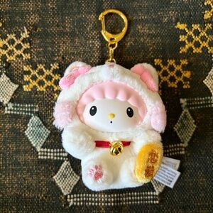 NWT Sanrio Lucky Cat Characters Plush Pendant in My Sweet Piano Love